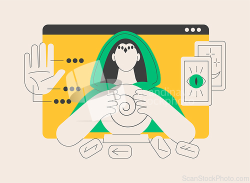 Image of Fortune telling abstract concept vector illustration.