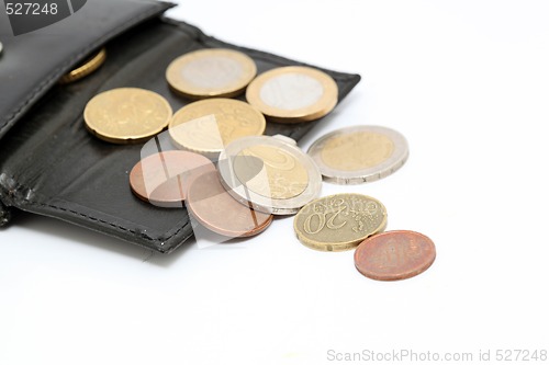 Image of coins out of wallet