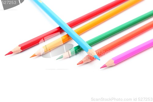 Image of six color pencils