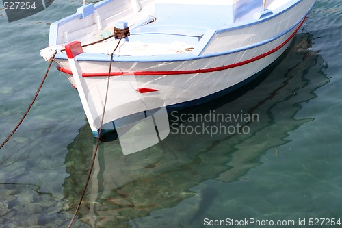 Image of moored boat detail