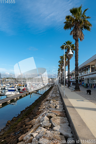 Image of View of boats and yachts