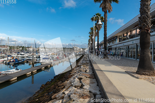 Image of View of boats and yachts