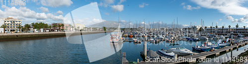 Image of View of boats and yachts