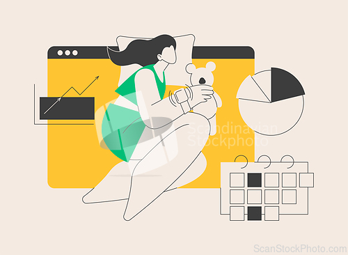 Image of Sleep tracking abstract concept vector illustration.