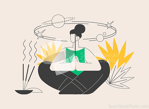 Image of Mindfulness abstract concept vector illustration.