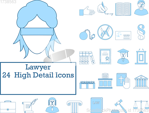 Image of Lawyer Icon Set