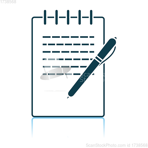Image of Notebook With Pen Icon
