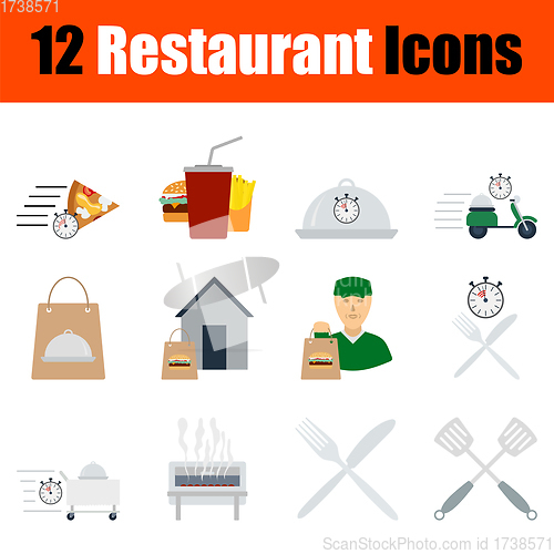 Image of Restaurant Icon Set