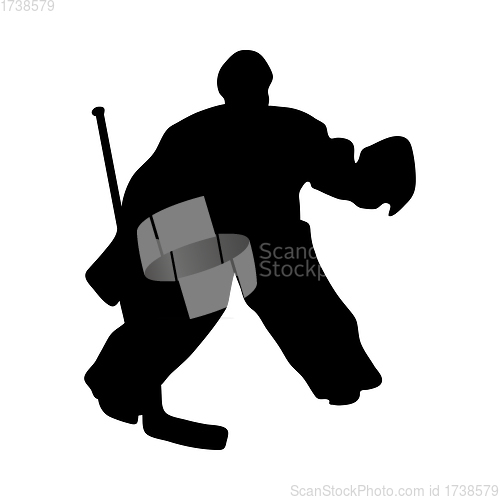 Image of Hockey Player Silhouette