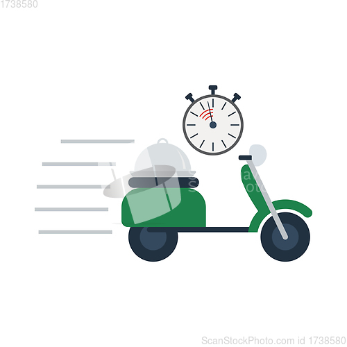Image of Restaurant Scooter Delivery Icon