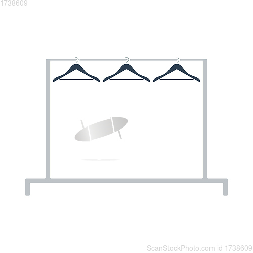 Image of Clothing Rail With Hangers Icon