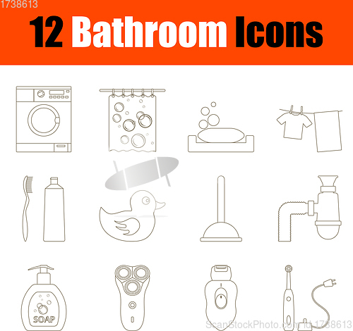 Image of Bathroom Icon Set