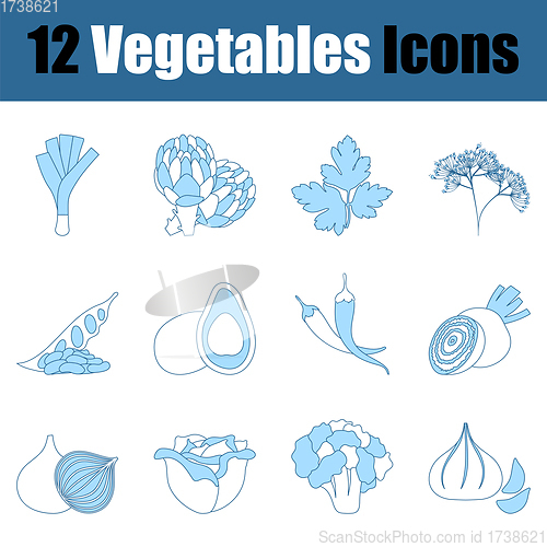 Image of Vegetables Icon Set