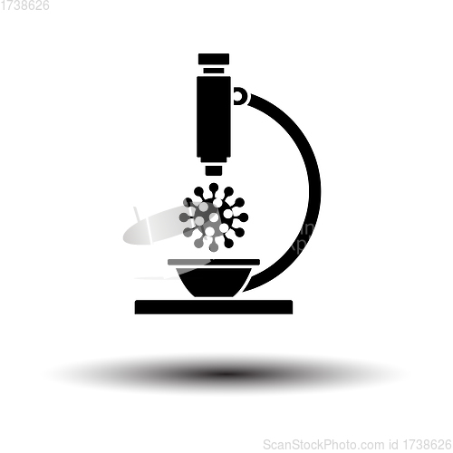 Image of Research Coronavirus By Microscope Icon