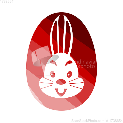 Image of Easter Egg With Rabbit Icon