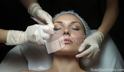 Image of Woman undergoes botox therapy for a youthful and rejuvenated appearance, embracing non-surgical cosmetic enhancement.