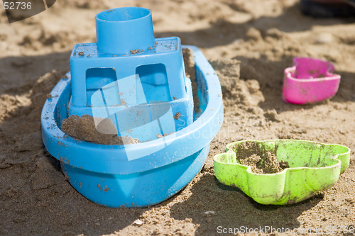 Image of toys on the beach