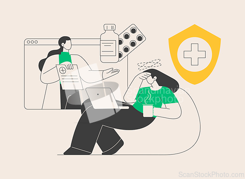 Image of Telehealth abstract concept vector illustration.