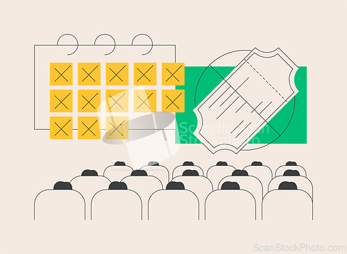 Image of Sold-out event abstract concept vector illustration.