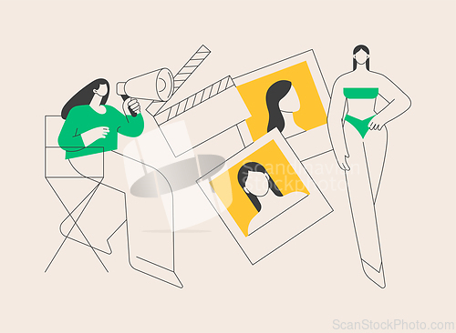 Image of Casting call abstract concept vector illustration.