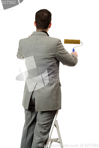 Image of Businessman Painting Your Text