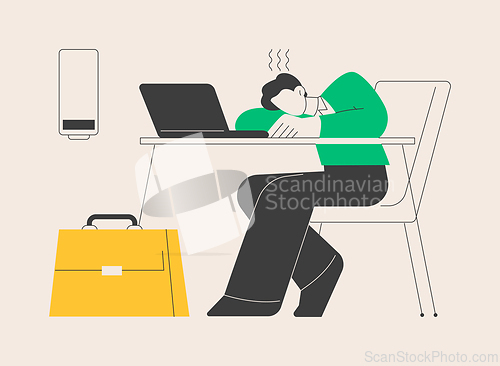 Image of Emotional burnout abstract concept vector illustration.