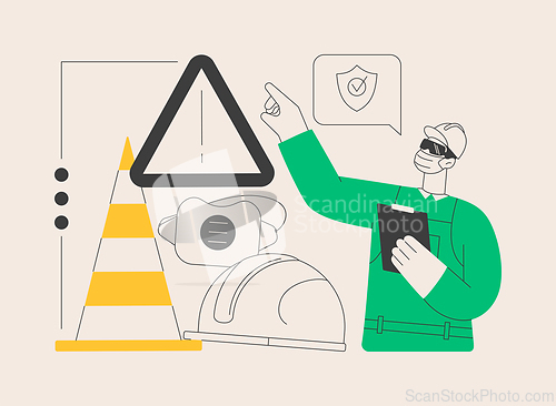 Image of Workplace safety abstract concept vector illustration.