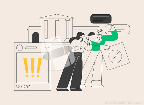 Image of Student activism abstract concept vector illustration.