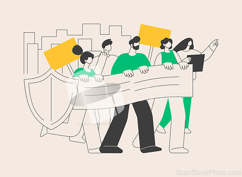 Image of Social movement abstract concept vector illustration.