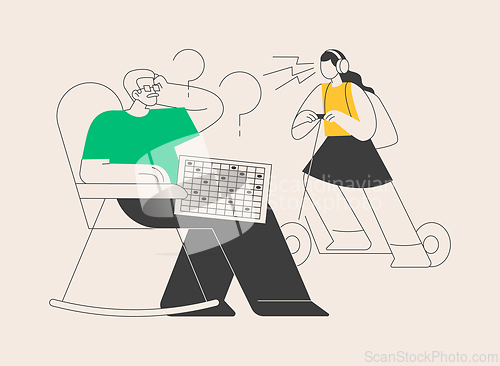Image of Generation gap abstract concept vector illustration.