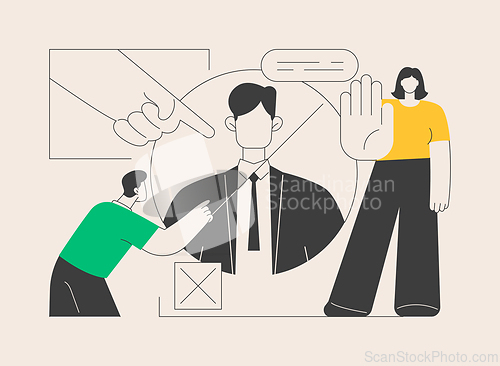 Image of Cancel culture abstract concept vector illustration.
