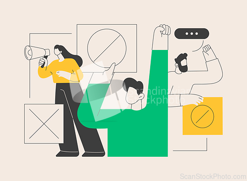 Image of Public backlash abstract concept vector illustration.
