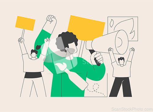 Image of Mass protest abstract concept vector illustration.