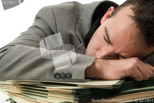 Image of Sleeping Businessman