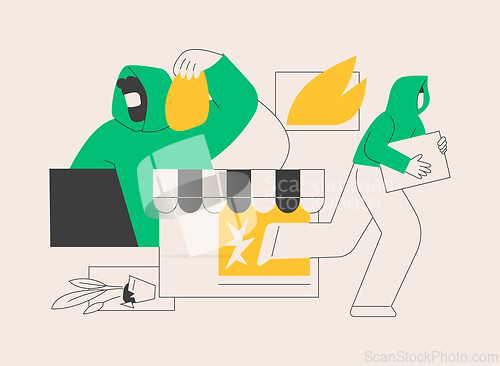 Image of Looting abstract concept vector illustration.