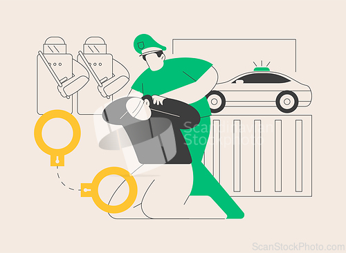 Image of Arrest abstract concept vector illustration.