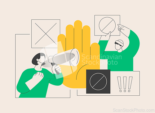 Image of Boycott abstract concept vector illustration.