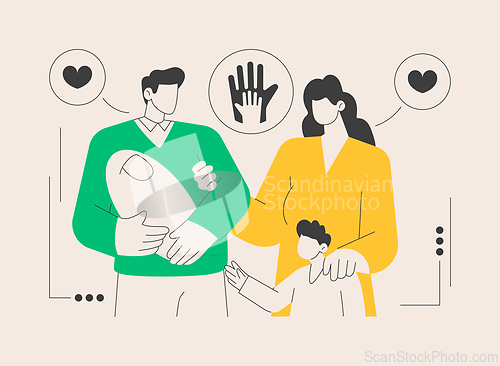 Image of Parental responsibility abstract concept vector illustration.