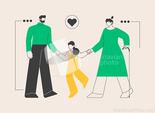 Image of Guardianship abstract concept vector illustration.