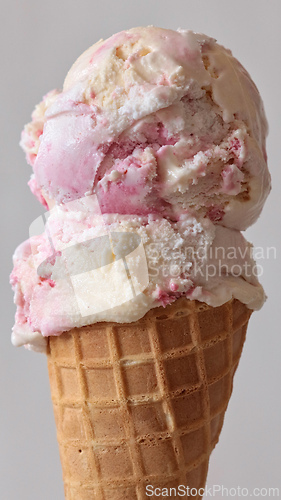 Image of closeup of ice cream cone