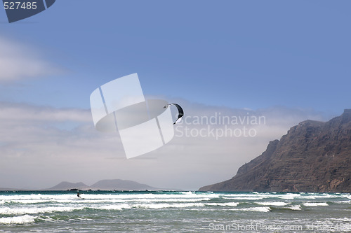 Image of Kite-sailor in ocean