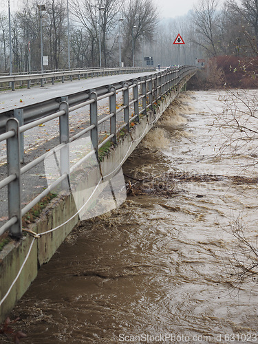 Image of River Po flood in Turin