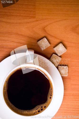 Image of cup of coffee and sugar