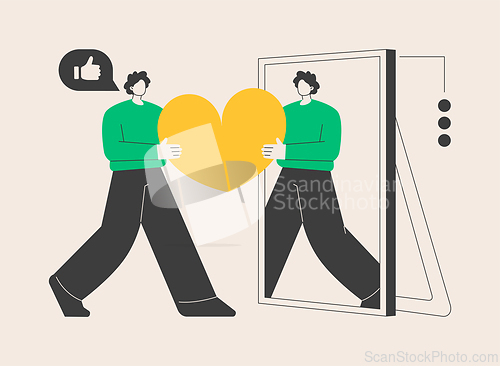 Image of Self-image abstract concept vector illustration.