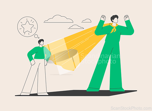 Image of Self-esteem abstract concept vector illustration.