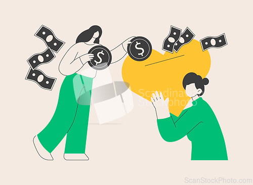 Image of Philanthropy abstract concept vector illustration.