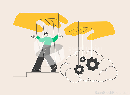 Image of Psychological manipulation abstract concept vector illustration.