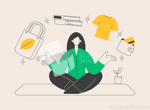 Image of Minimalist lifestyle abstract concept vector illustration.
