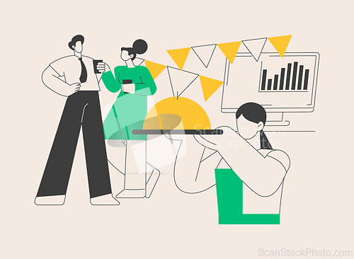 Image of Corporate party abstract concept vector illustration.