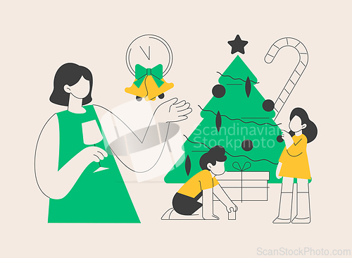 Image of Winter holidays abstract concept vector illustration.